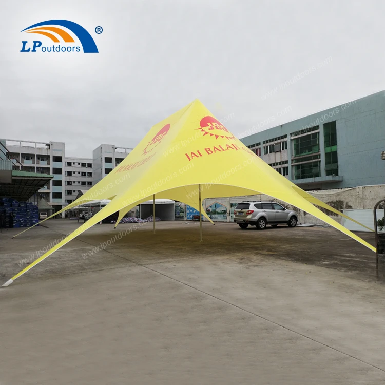 16x21M outdoor double peaks trade awning star tent  for sand beach