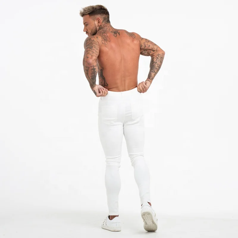 Dropship Hot Sale New Fashion Super Skinny Spandex Men Ripped Jeans