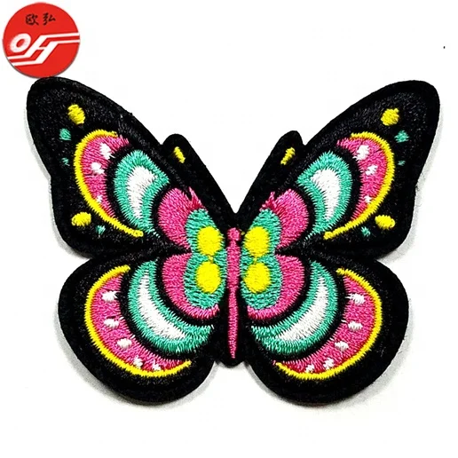 Lovely Design Customized Laser Cut Full Embroidered Embroidery Badge Patch for Clothing