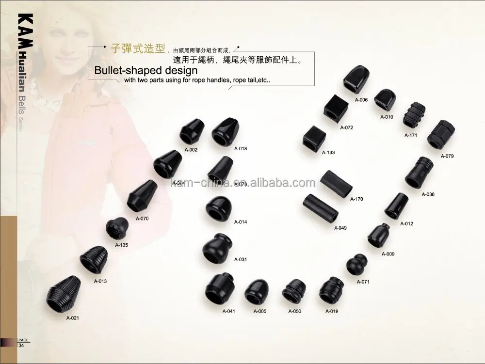 
Good quality plastic end cap for cord lock 