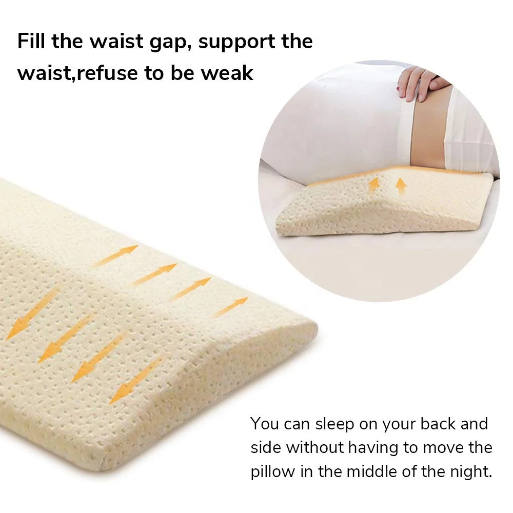 
Lumbar Pillow for Sleeping Memory Foam Back Pain Support Lower Back Cushion in Bed Waist Support Cushion Pregnant Woman 