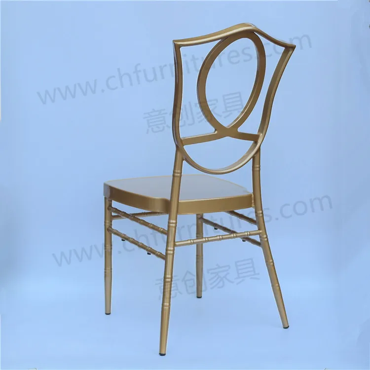 Ghana rental outdoor wedding decortaiton gold metal chairs for events