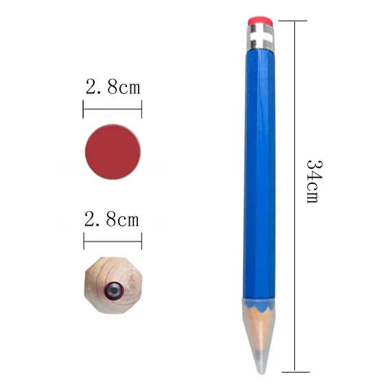 
Unbelievable Wooden CraftHuge Giant Big Pencil pencil With Eraser Toppers Pencils For Kid Gift Toy 