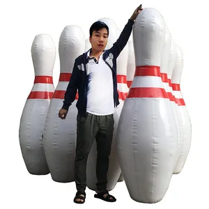 Outdoor funny games Jumbo inflatable bowling set/inflatable human zorb bowling pins exciting balls