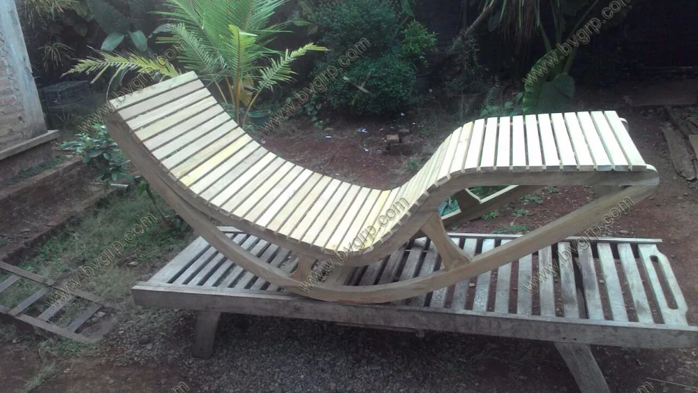 
Outdoor / Indoor Wooden For Adult Use Hot Sale Double Years Teak Relax Rocking Chair 