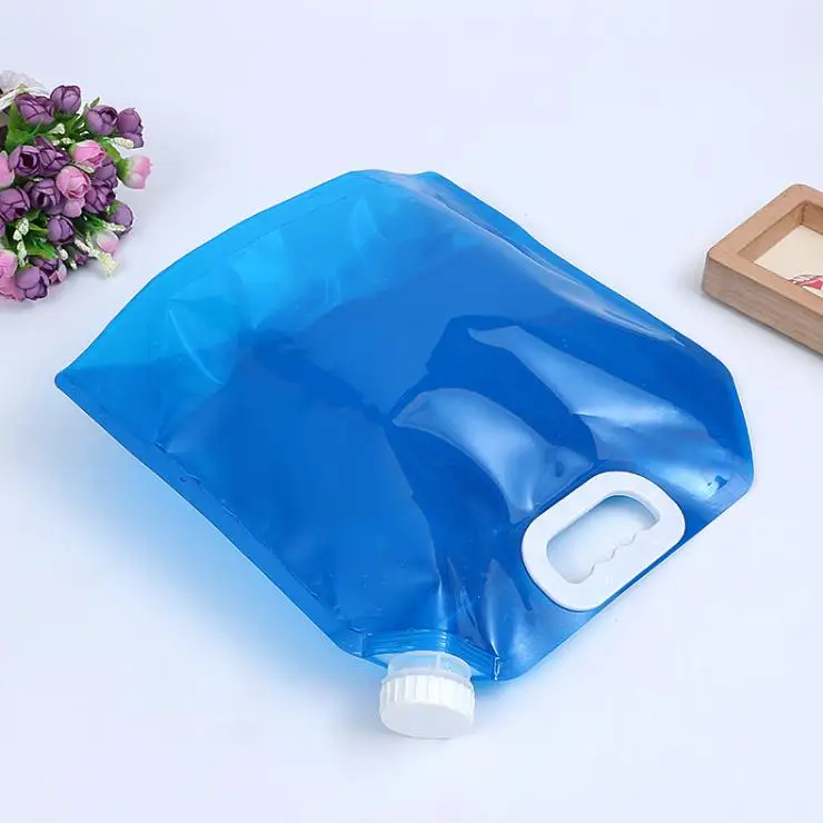 Outdoor sports bpa free 1l 1 gallon 5L clear folding reusable personalized water bottle bag
