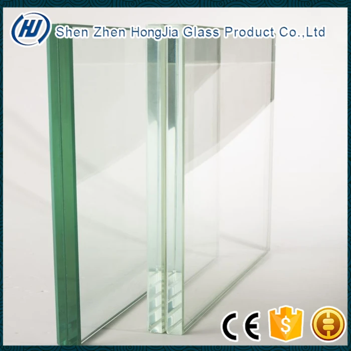 Different thickness colored tempered laminated glass for decoration