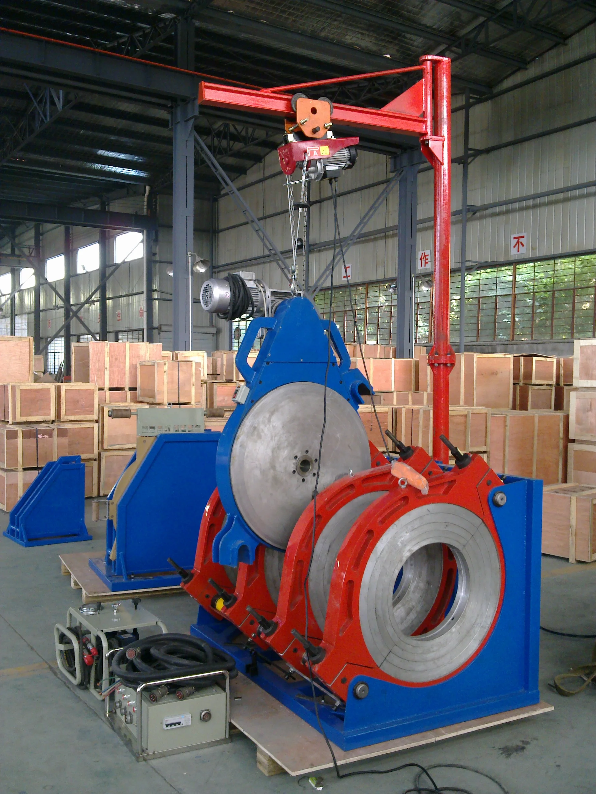 Станок для стыкового Слива ПЭ труб 800 мм