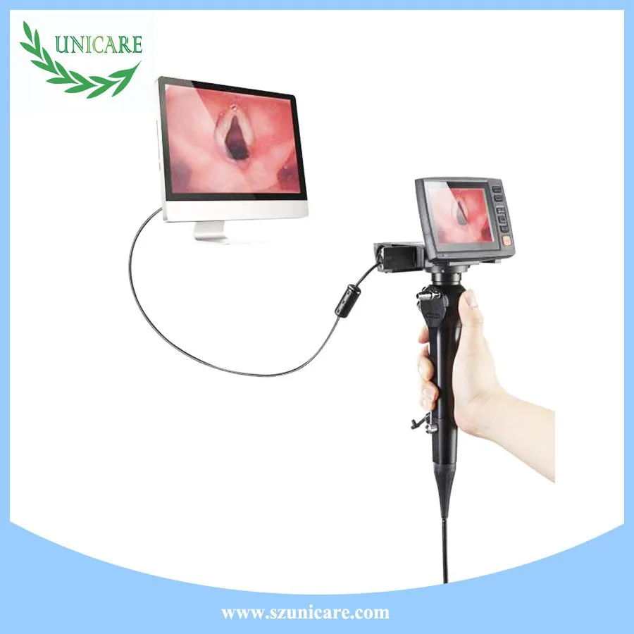 Flexible fiber optic laryngoscope with video camera Electronic Endoscope