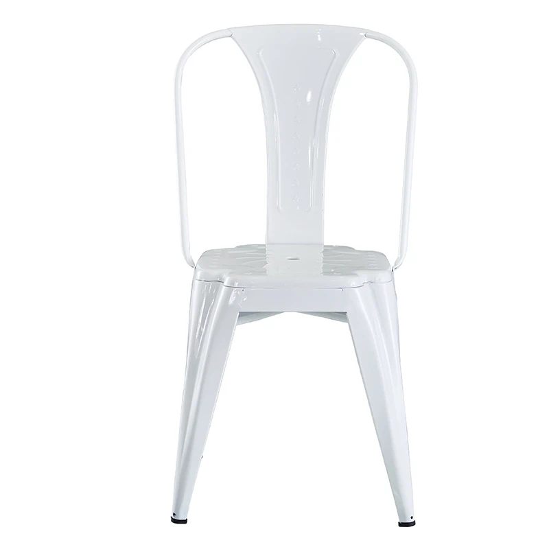 hotel event banquet garden patio vintage black steel church wedding dining metal legs chair