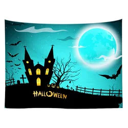 Machine Washable Halloween Custom Printed Wall Hanging Tapestry