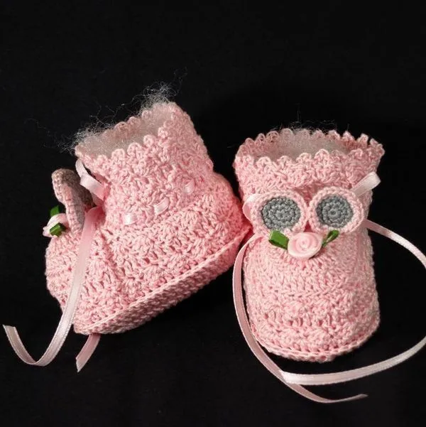 
Flower Ribbon Hat with Ear Handmade Crochet Baby Pattern Clothes 