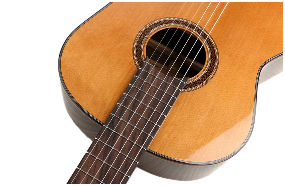 Solid Cedar top stringed instrument guitar OEM custom guitar