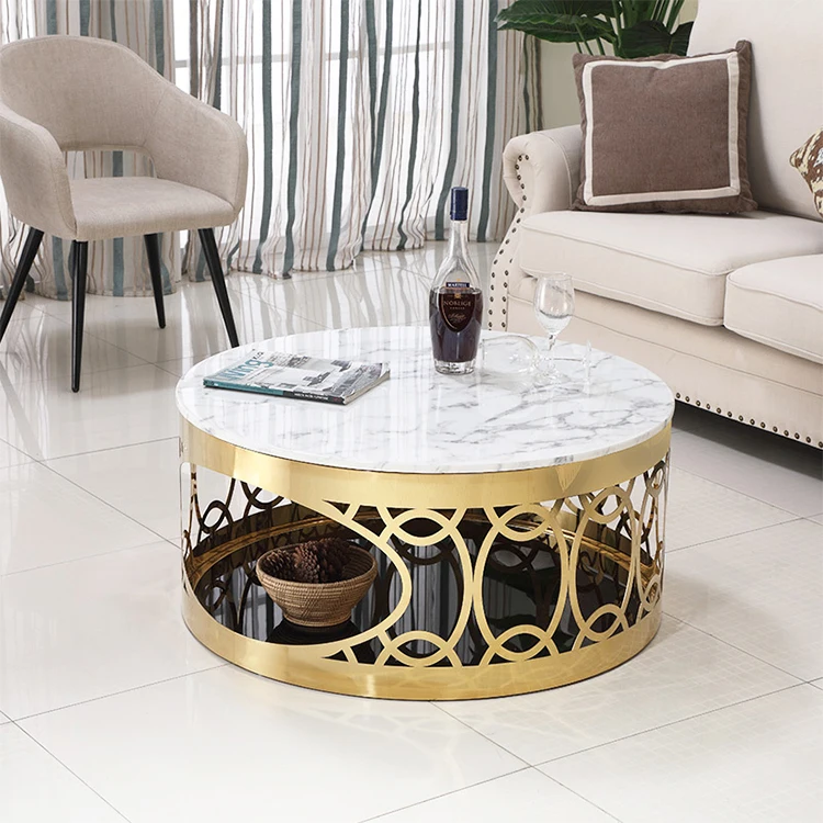 
Contemporary Living Room Side Tables Modern Design Metal Glod Base Scales Table Glass Fish Scale Coffee Table 