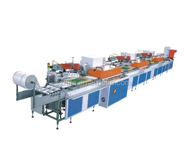 Yudu automatic four colour big plane servo glass silk screen printing machine