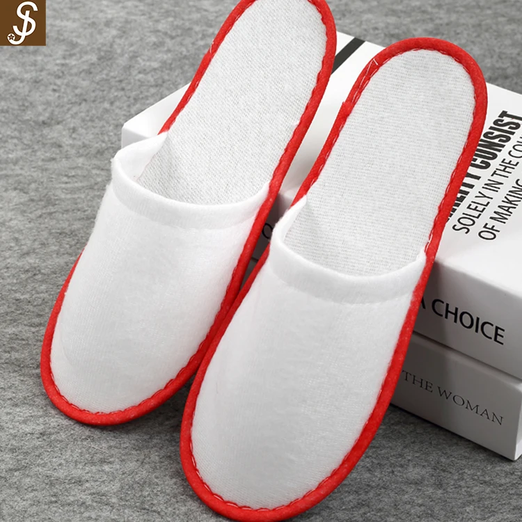 S&J Factory Cheap 100% Cotton Easy Washable Hotel Disposable Slipper Cheap Spa Slippers for Men Women