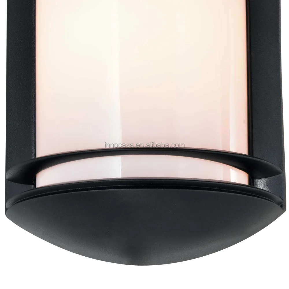 OEM/ODM Modern Industrial IP44 Aluminum + Acrylic Powder Coating Black LED Outdoor Wall Light for Garden