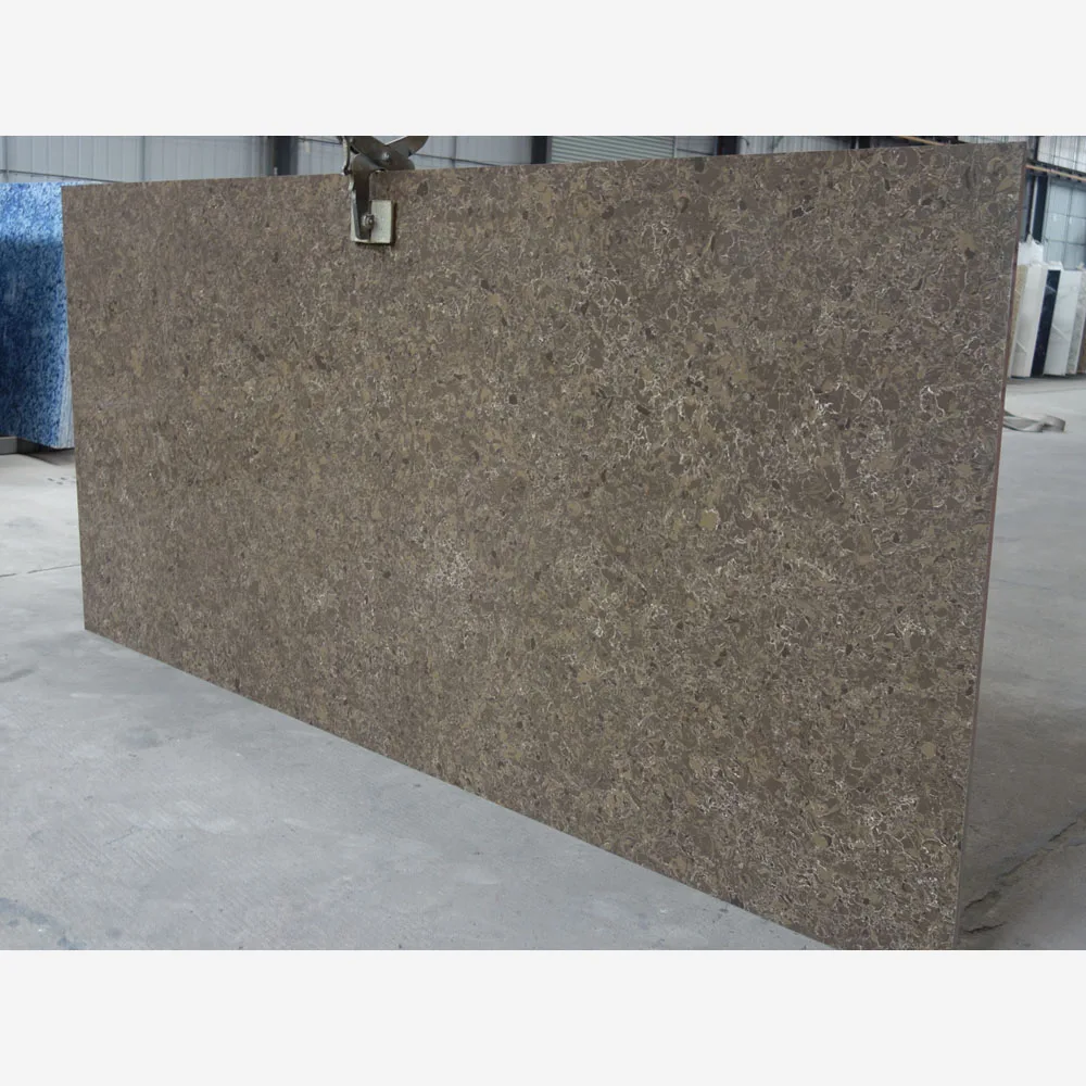 
Fake stone dark brown quartz slab for sale 