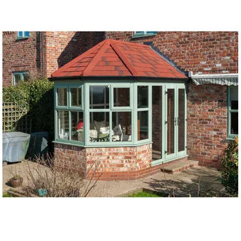
Factory Price Durable Aluminium Solid Tiled Roof Greenhouse Sunrooms Winter Garden Design With Double Glazing 