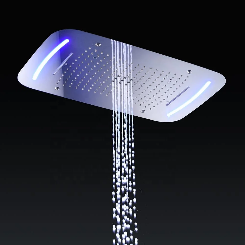 Bathroom Accessories Romantic Style Colorful LED Shower Faucet SPA Multi Function Rainfall Waterfall Spray Bath shower set