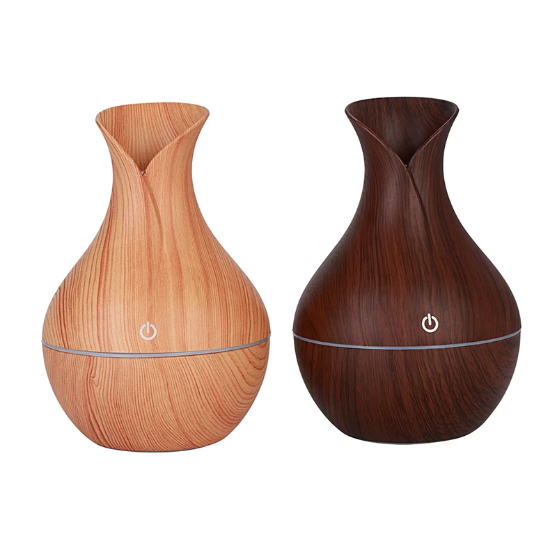 aroma diffuser	 Aromatherapy Wood Essential Scents Aroma   Wooden Grain Oil Mist Humidifier 130Ml  Humidifier