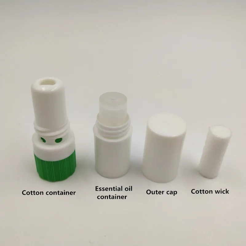 2 in 1 Blank Nasal Aromatherapy Inhalers for nasal refreshing Blank 2 in 1 white aromatherapy nasal inhaler with wicks