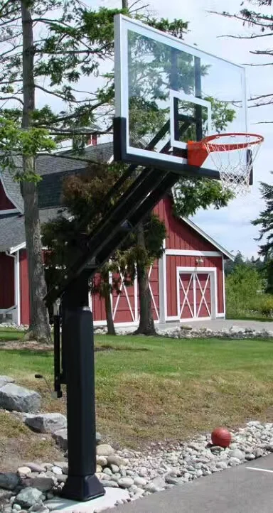 Adjustable Sports Training Equipment Outdoor in Ground Basketball Hoop