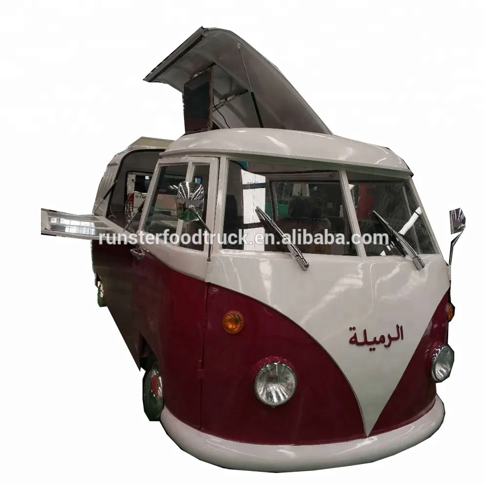 
Latest fiber glass mobile food truck with customized inside ice cream/hot dog food trailer mobile fast food truck 