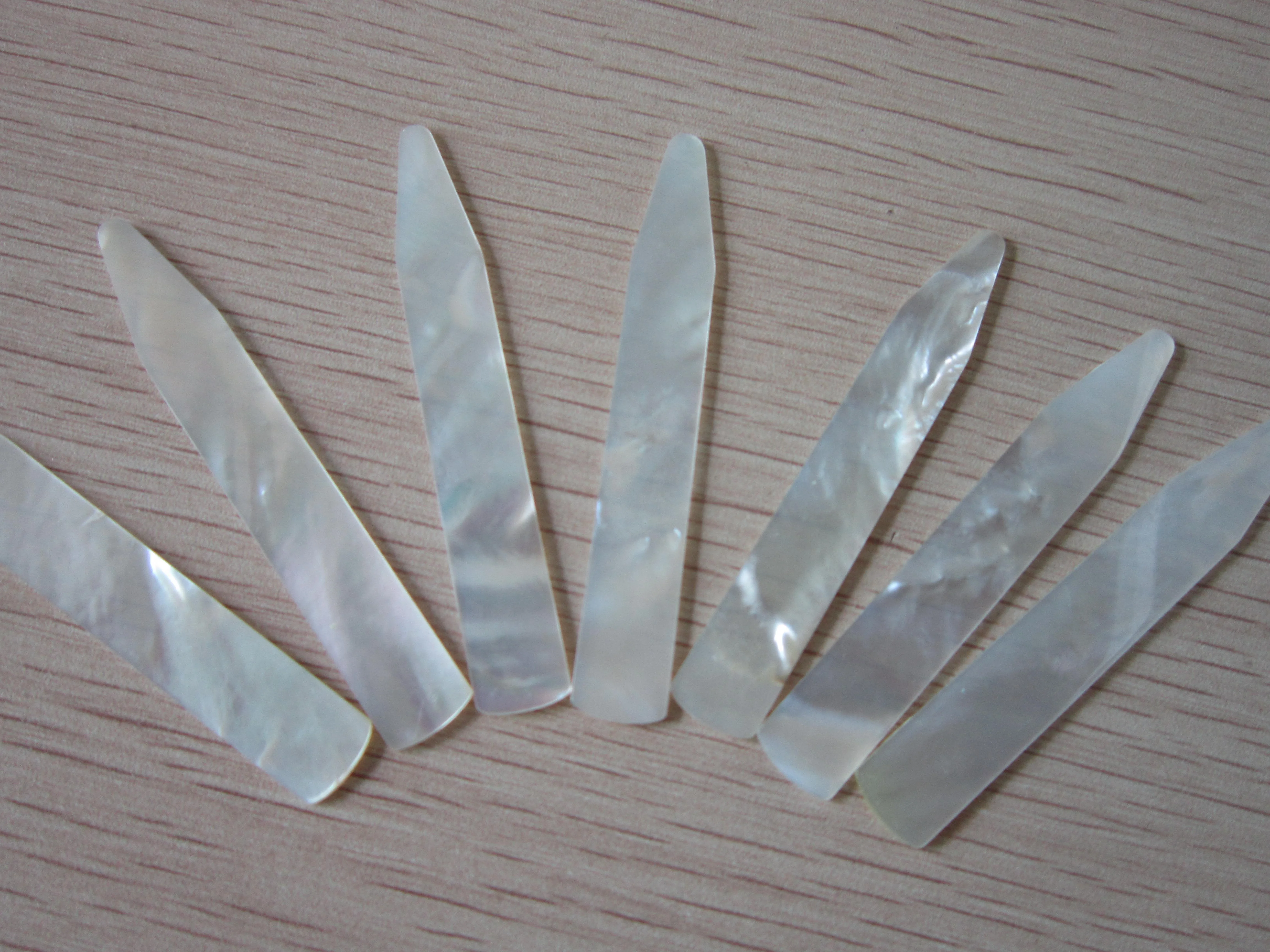 High quality white mother of pearl shell collar stays