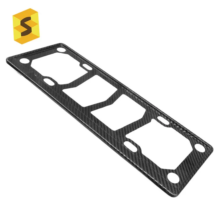 ES W-ZG-028 отечественных автомобилей Внешняя рамка номерного знака 100% пластина из чистого графитового волокна по индивидуальному заказу