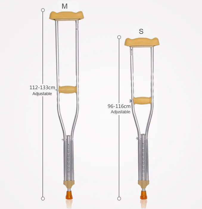 Wholesale aluminum alloy or stainless steel adjustable crutches for adults