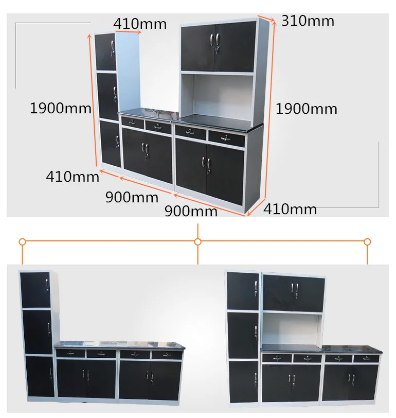 
Steel round kitchen cabinet units 