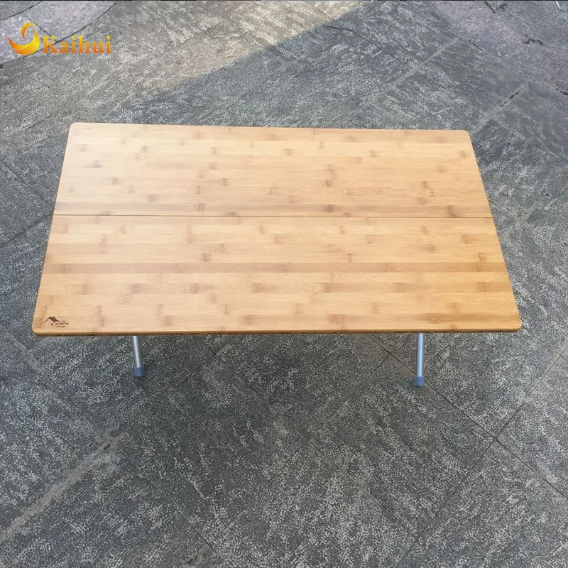 Сверхмощный складной и Портативный Бамбуковый стол с быстрой открытием закрытием немецкий дизайн