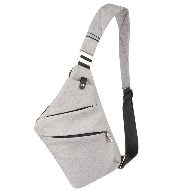 
Nylon Fabric 2 Front Pockets Antitheft Messenger Crossbody Bags for Men Boy 2019 Purses Single Shoulder Chest Bag 