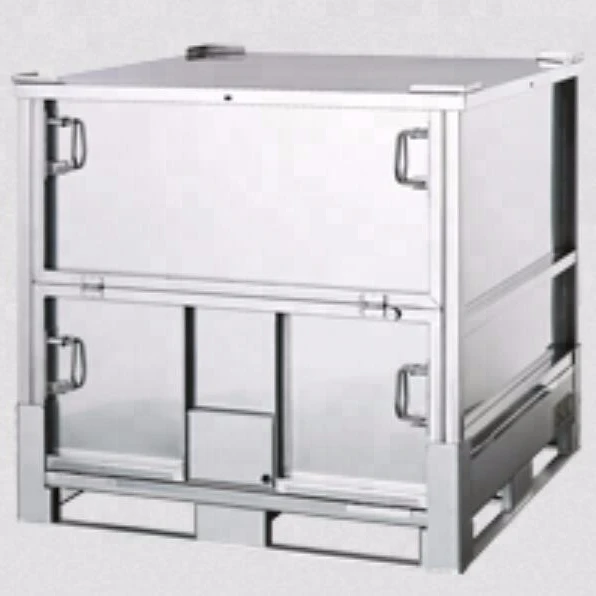1000L Galvanized Steel 304 Collapsible IBC container
