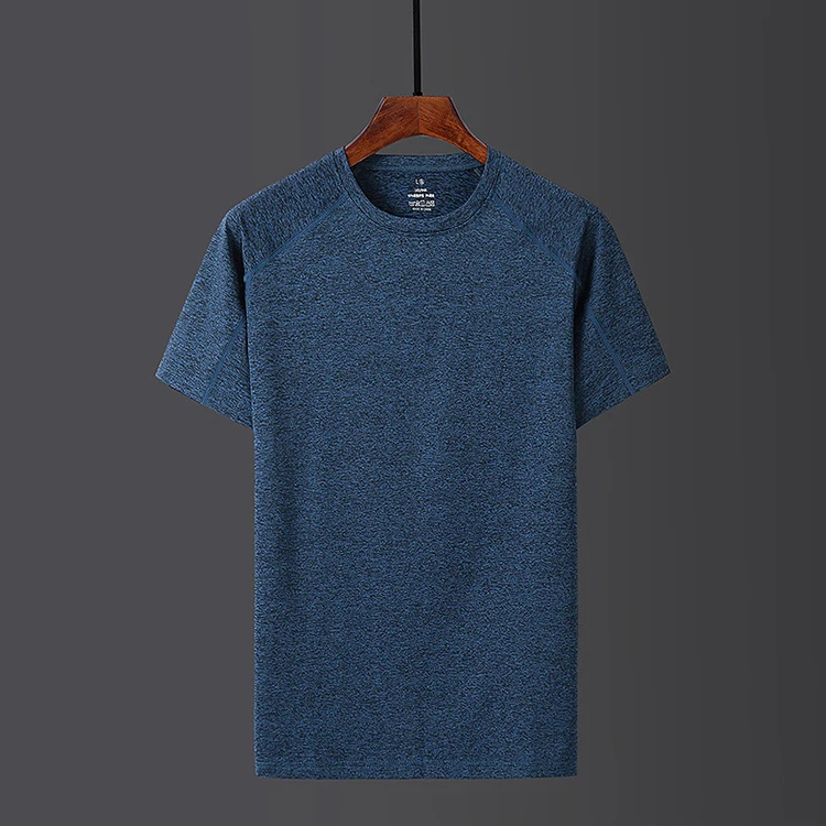 
Custom Wholesale Men Fitness Polyester Spandex Men Quick drying T Shirt 