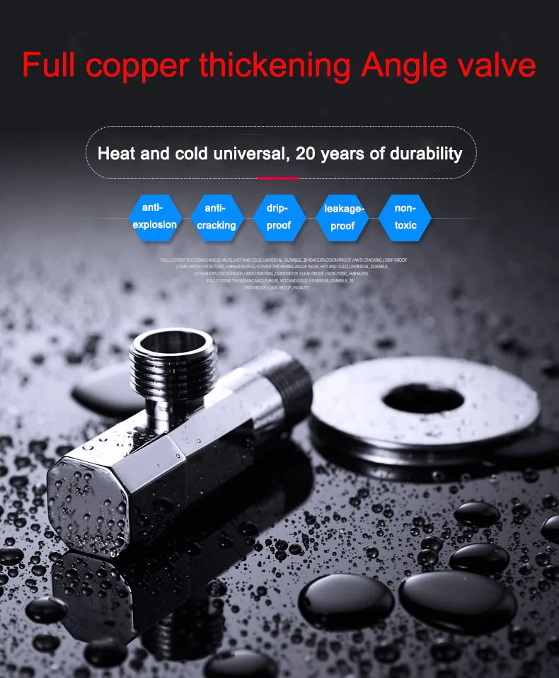 90 degree toilet water inlet control brass angle valve