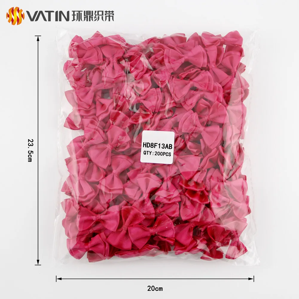 VATIN Wholesale Solid Color Polyester Festive Satin Double Pull Dicky Bow for gift wraps