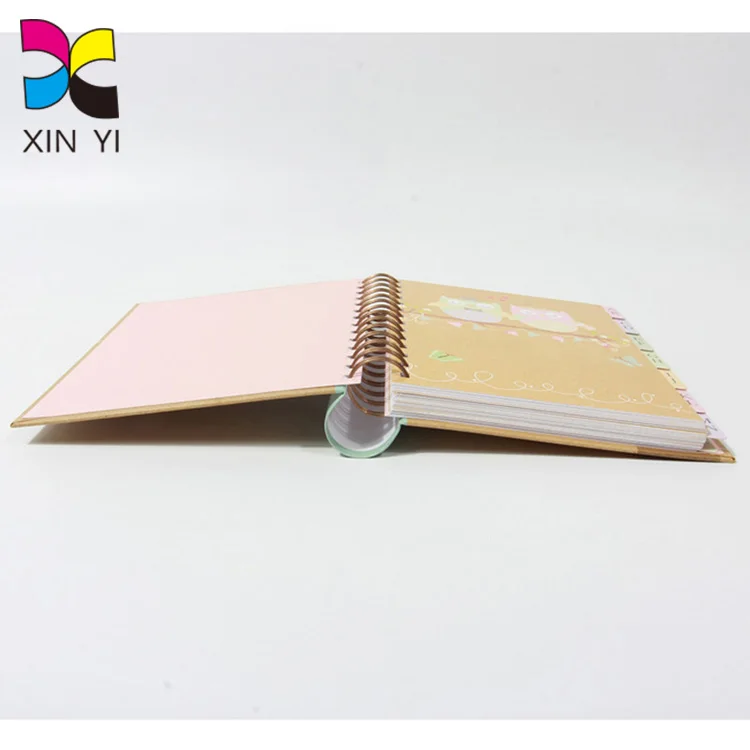 Крафт-бумага дешевый CMYK печатный высокое качество милый дизайн Дневник для путешествий с вкладками журнала