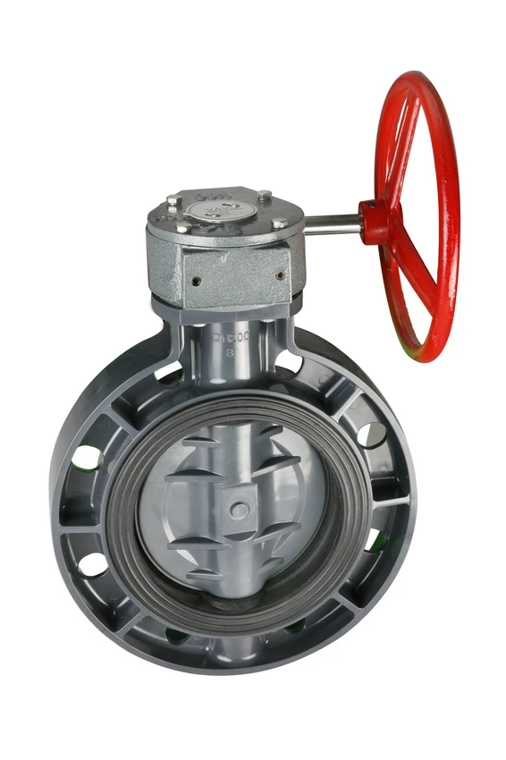 DN50-DN200 PVC Butterfly Valve with Lever Flange to DIN,ANSI,JIS Standard