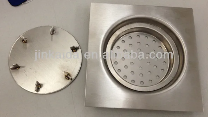 Bathroom Shower Floor Drain Trap Stainless Steel Grade 316 304 201 -150x150mm