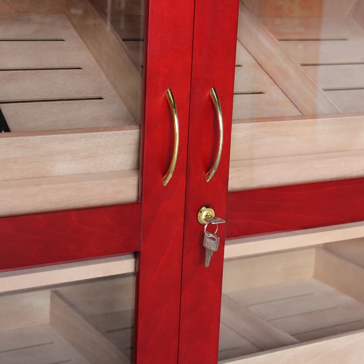 4000-5000ct cigars Custom large wooden cigar cabinet  humidor for cigar display with tray LED