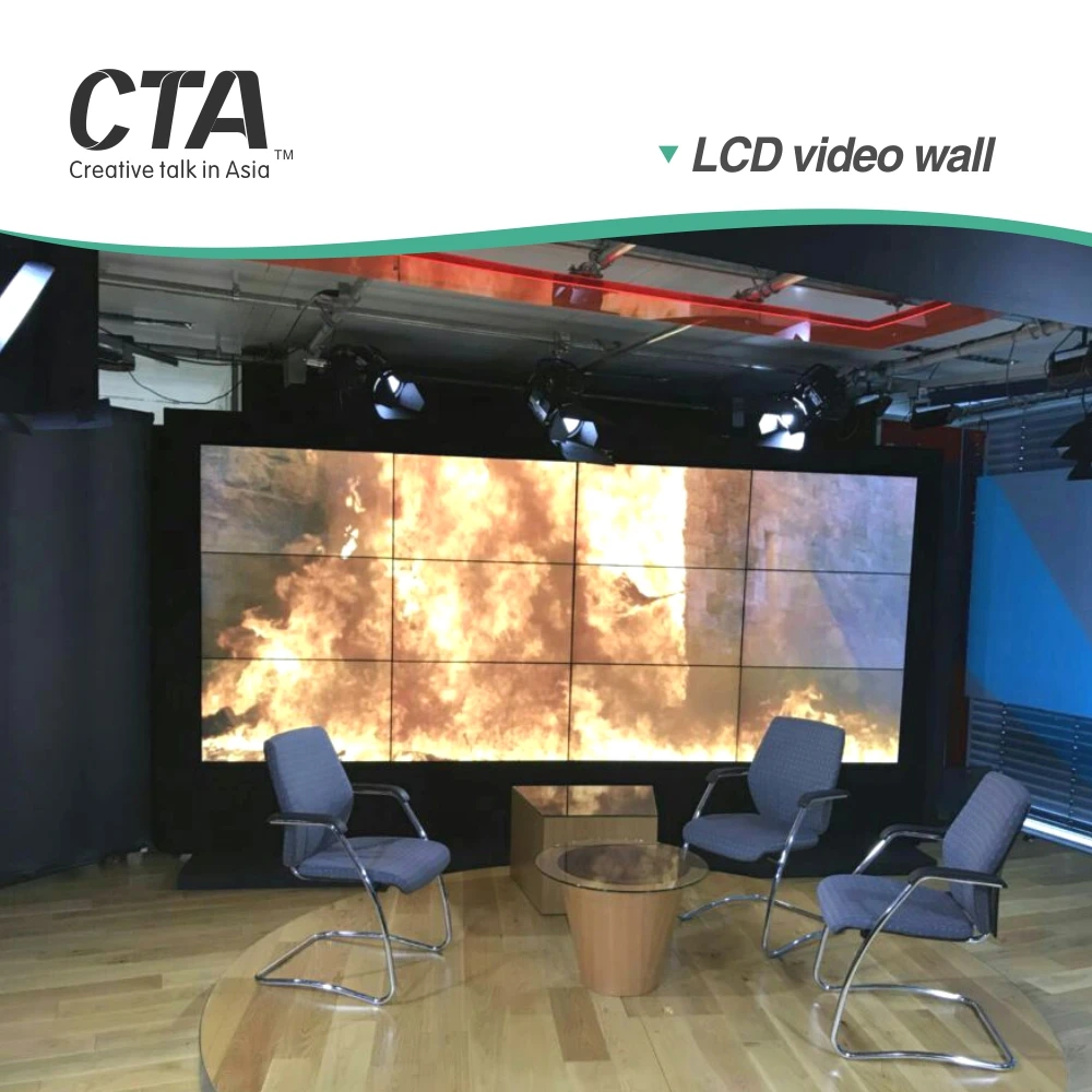 Sexy lcd video wall full HD for indoor advertising