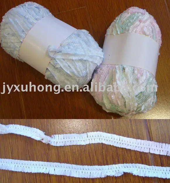 
Необычная пряжа для вязания перьев, изготовленная на аппарате для вязания крючком 