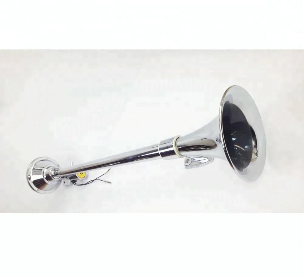 Super Loud 64cm 120DB 12V/24V Single electric Air Horn With Electronic Solenoid Valve for Truck Boat Bus