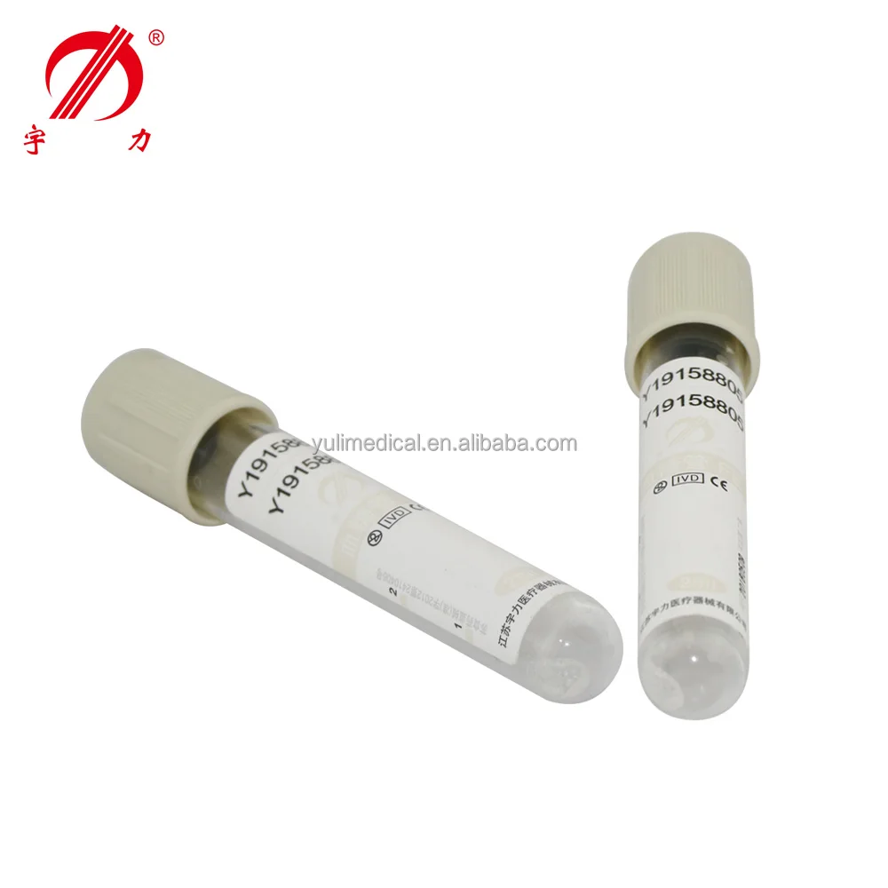 Disposable vacuum blood sugar test glucose tube