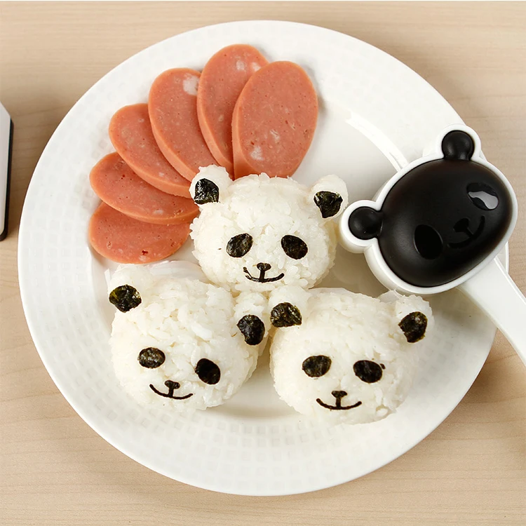 Набор для приготовления рисовых шариков в виде панды, набор для приготовления риса, отлично подходит для праздников Bento и суши