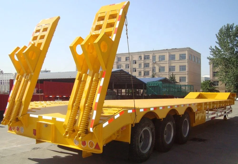 3 Axle 60 Tons Low bed Semi Trailer