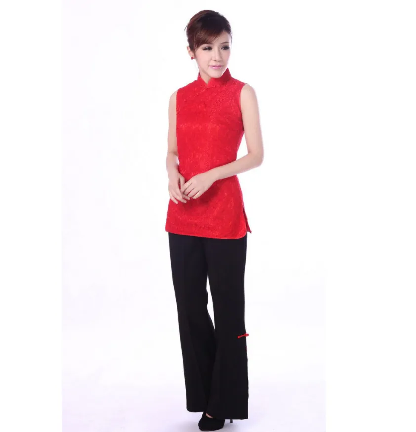 Модная и элегантная рубашка без рукавов, кружевной дизайн, китайский традиционный золотой поставщик