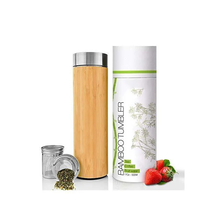 Деревянная бамбуковая термобутылка, Вакуумная бутылка для воды